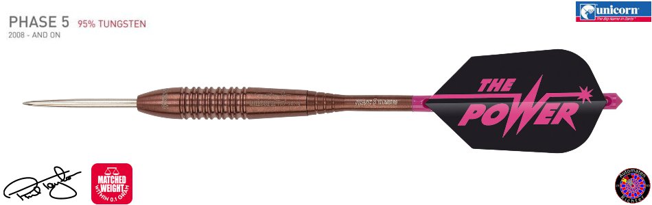 Steel Dartpfeil Set Unicorn - Phase 5 Rosso The Power